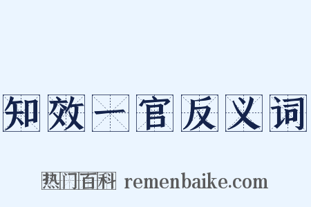 知效一官反义词是什么意思的图片